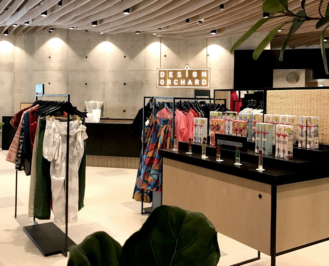 An interior shot of the retail space within Design Orchard.